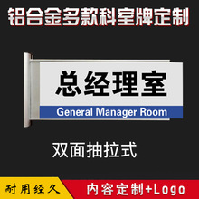 批发铝合金双面科室牌可更换立式门牌空白印刷办公室单位学校标识