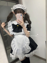 日系动漫女仆装甜美大蝴蝶结洛丽塔女佣制服lolita连衣裙