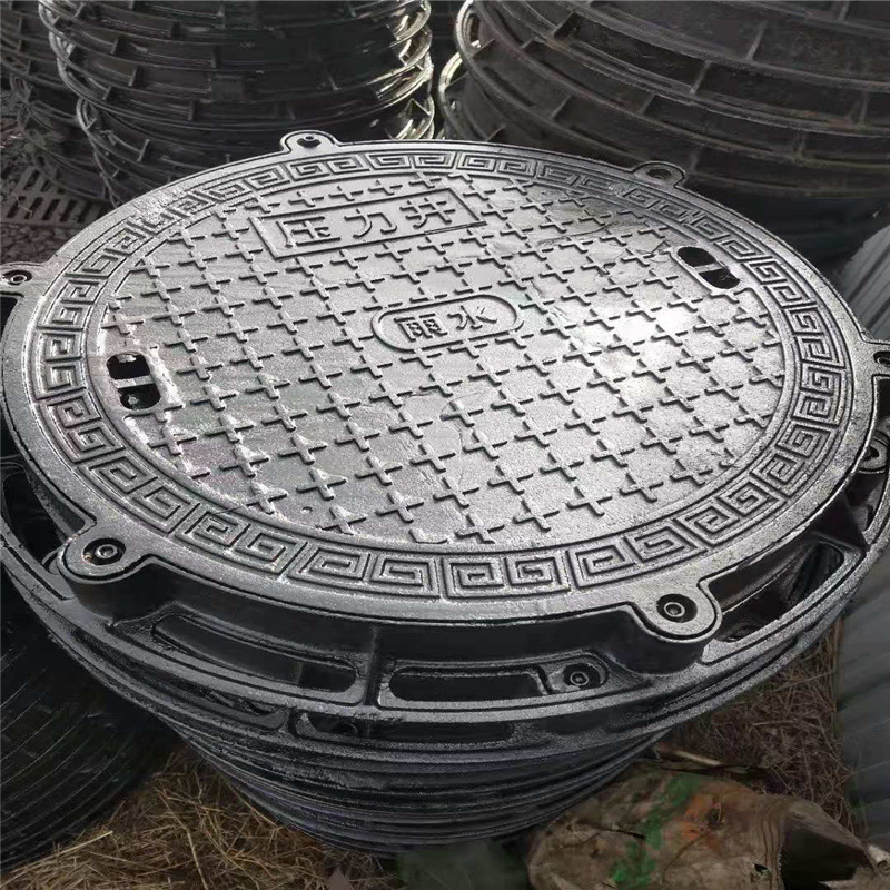 现货球墨铸铁压力井盖防沉降三防井盖现货700圆给排水检查用