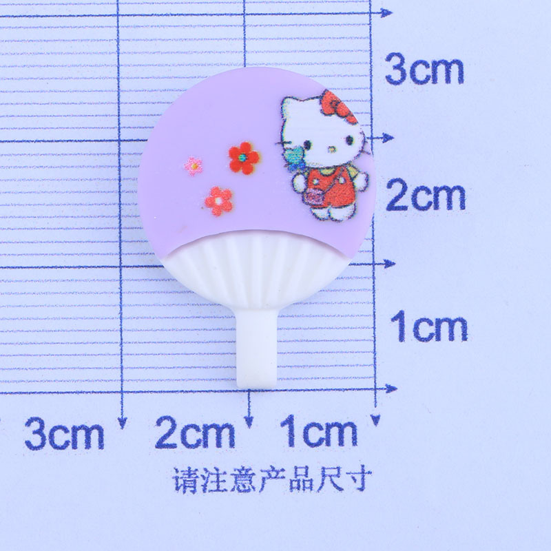New Fan Series Cartoon Cute Resin Jewelry Accessory Material Package Barrettes Head Rope DIY Phone Case