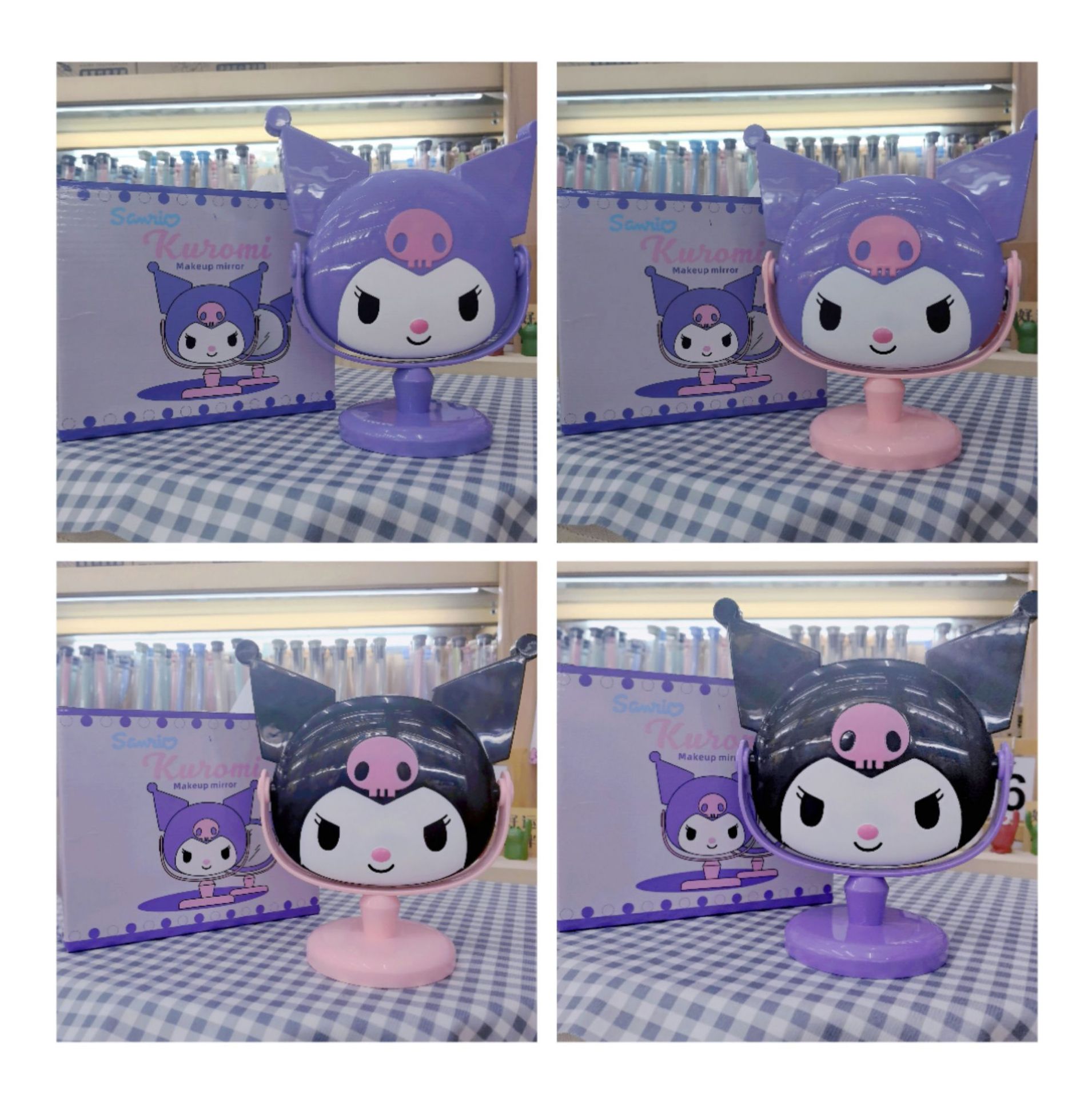 Foreign Trade Sanrio Clow M Modeling Desktop Makeup Mirror DIY Little Devil Flip Cosmetic Mirror Dormitory Mirror