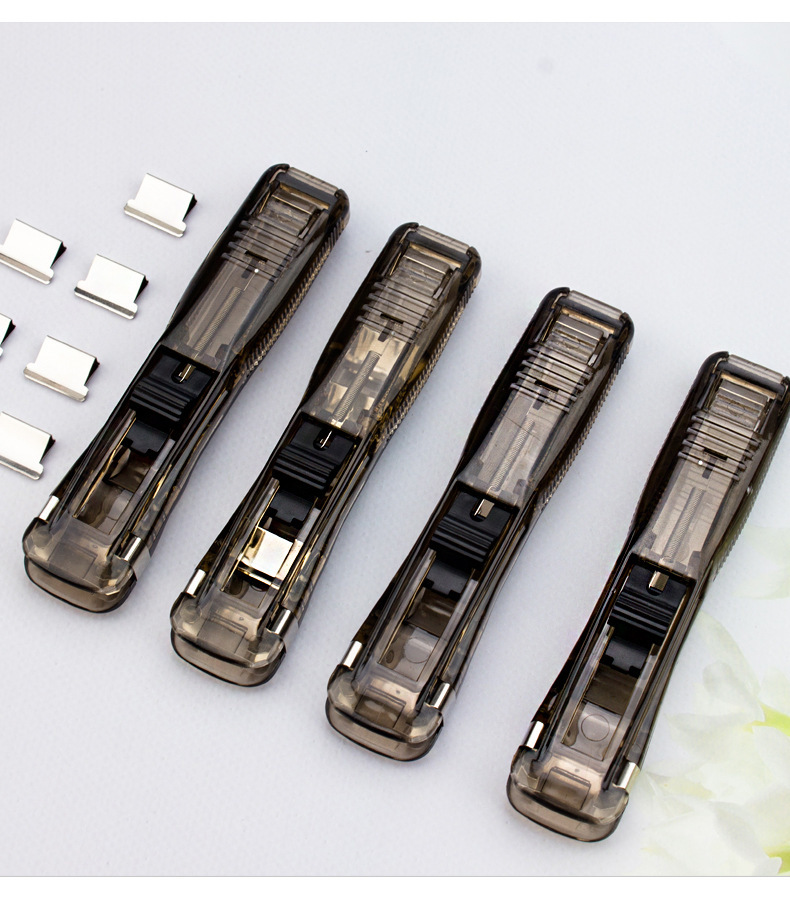 创意无痕订书机 ins风简约推夹器学习办公装订文具试卷整理夹