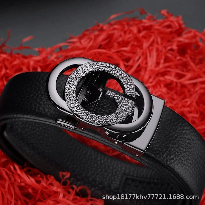 依诺同款高档休闲皮带男士裤腰带自动扣皮带年轻新款腰带裤带耐用