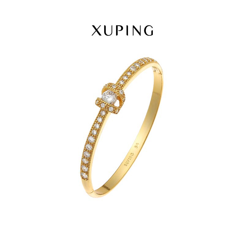 xuping factory sample processing custom europe and america cross border yellow gold bracelet fashion bracelet gold-plated copper bracelet female