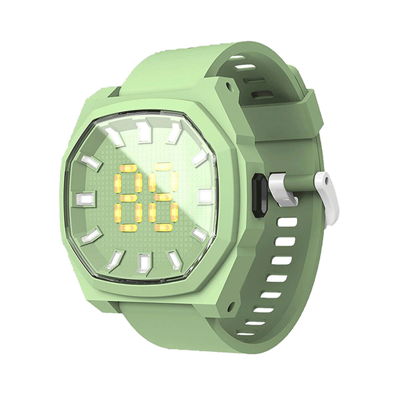 New F1 Square Apple 3d Crystal Digital Display Fashion Sports Personalized Trendy Student Led Electronic Watch