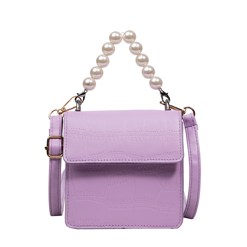 Simple All-Matching Bag Popular Texture Western Style Portable Women's Bag Fashion Candy Color Crossbody Phone Bag Fashion