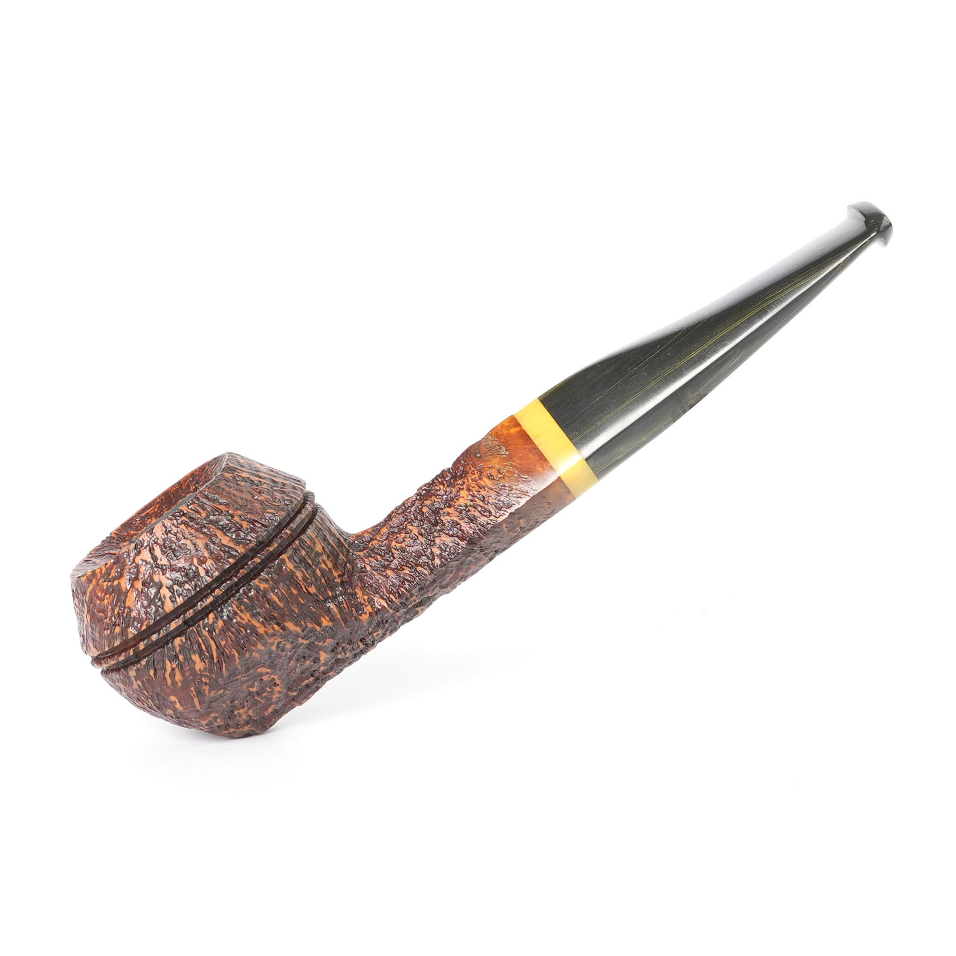 old fox-老狐狸石楠木双高腰线牛头款登喜路同款直柄坎嘴烟嘴烟斗