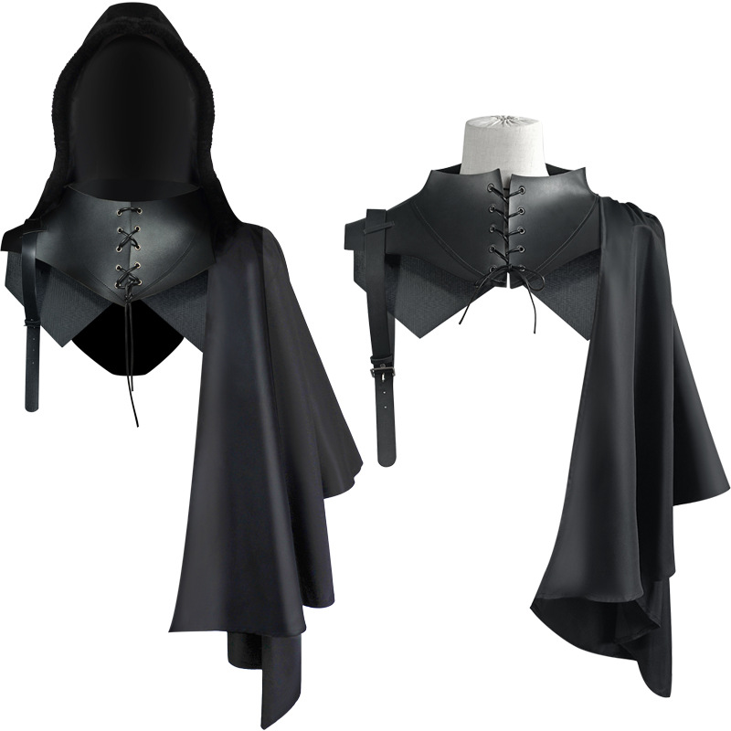 现货跨境死神披风中世纪复古骑士披肩万圣节恶魔cos服吸血鬼斗篷