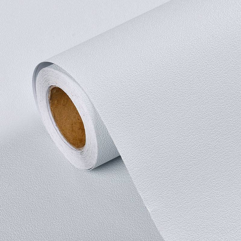 纯白色墙纸自粘天花板墙面翻新壁纸防水宿舍墙贴桌面贴纸