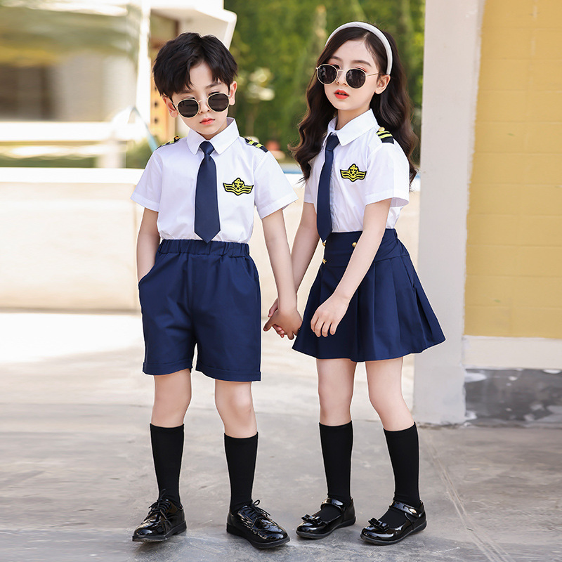 儿童衬衫套装海军校服表演出服小学生班服学院风幼儿园园服拍照服