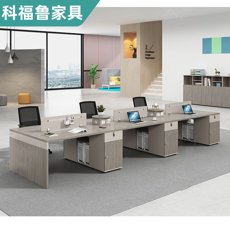 Office Desk and Chair Combination 2/4/6 People Simple Modern Office Furniture Staff Desk Staff Position Computer Desk