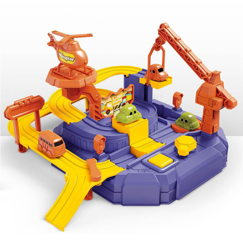 汽车闯关大冒险玩具儿童轨道车趣味游戏网红亲子互动益智跨境新款