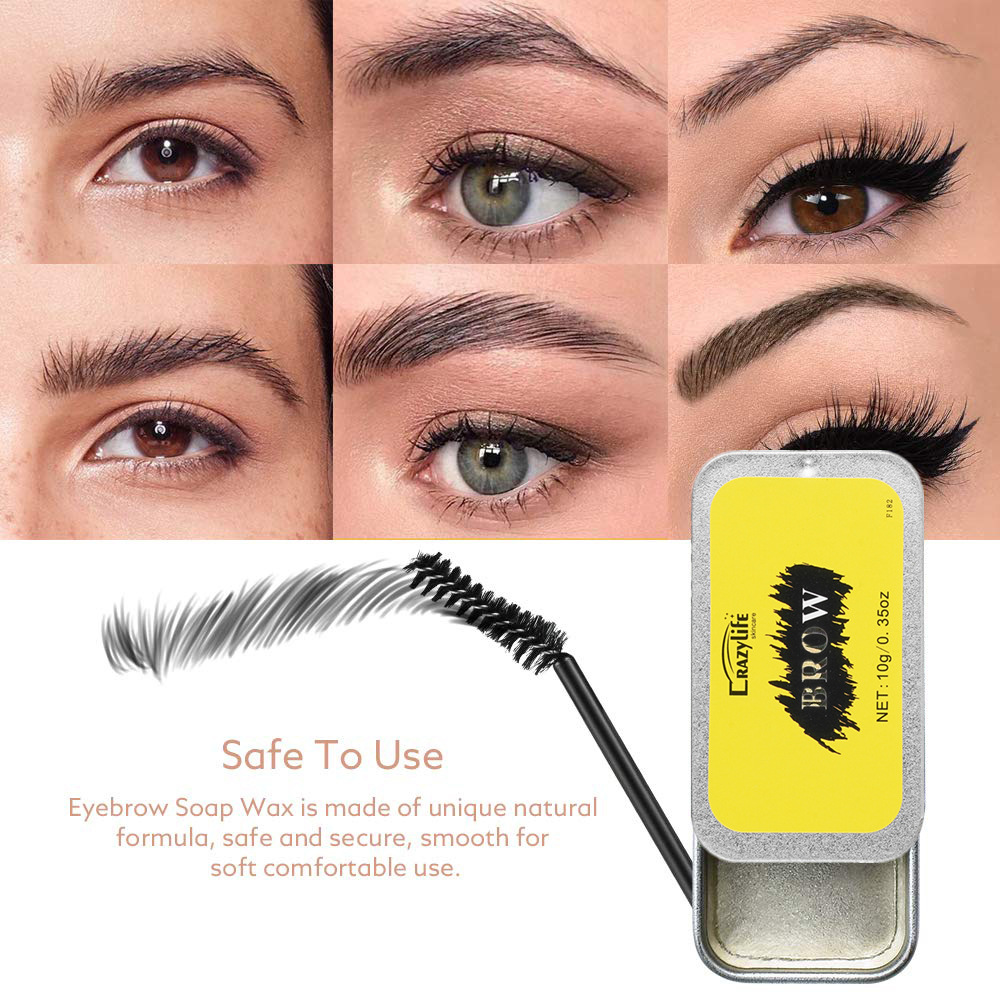 crazylife眉蜡 塑造根根分明欧美眉毛 无色透明持久定型眉膏