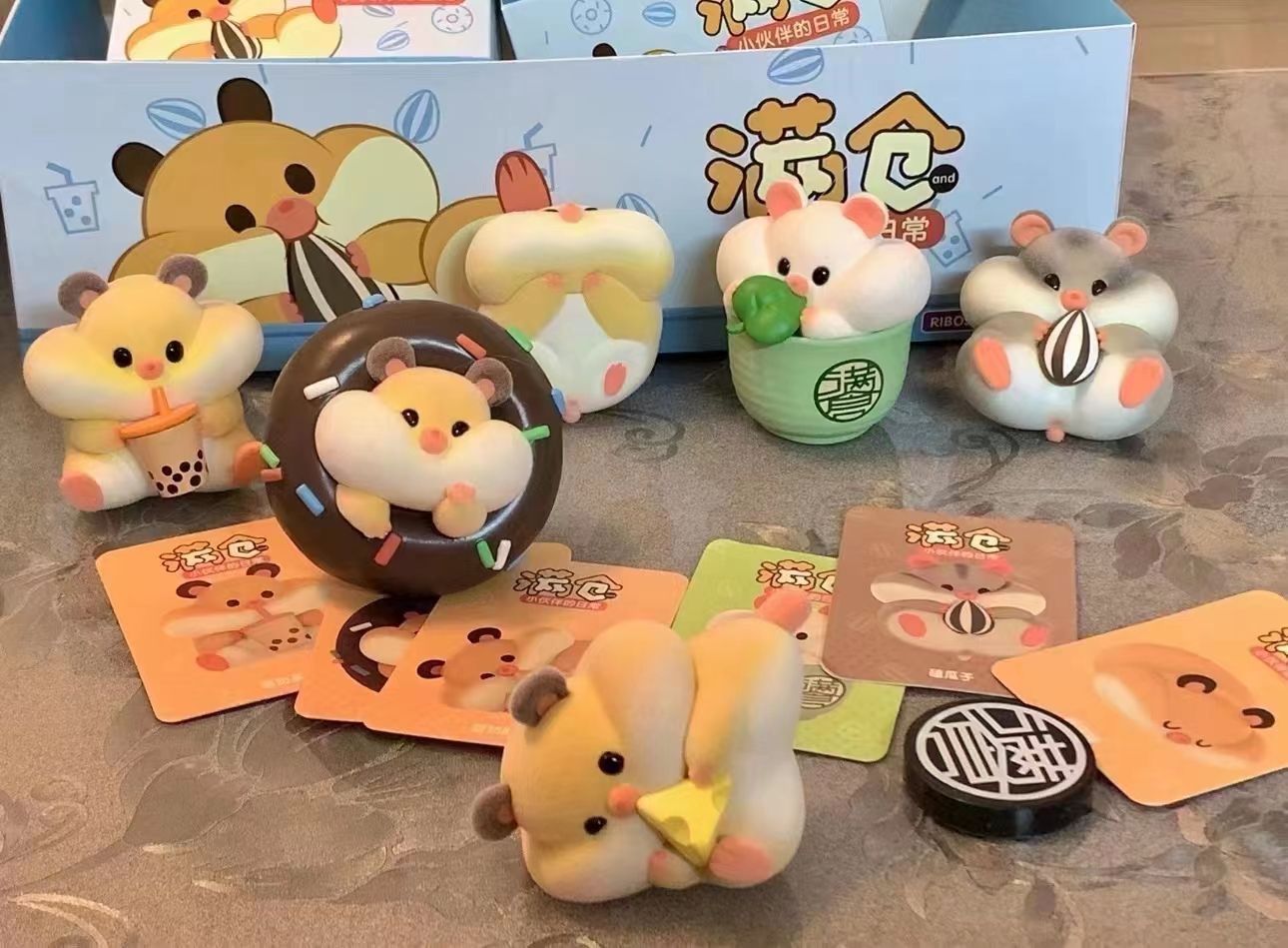 正版满仓与小伙伴仓鼠盲盒少女心可爱网红手办毛绒一套礼物公仔