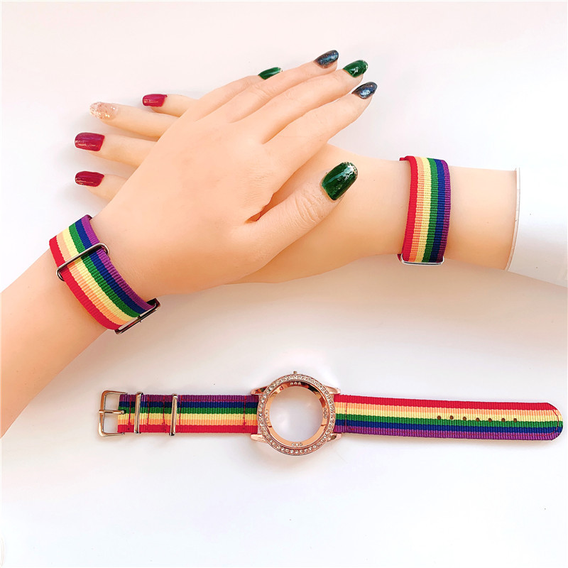 Best-Seller on Douyin Rainbow Bracelet WeChat Hot-Selling Ins Rainbow Bracelet Rainbow Bracelet Colorful Girl Heart Bracelet