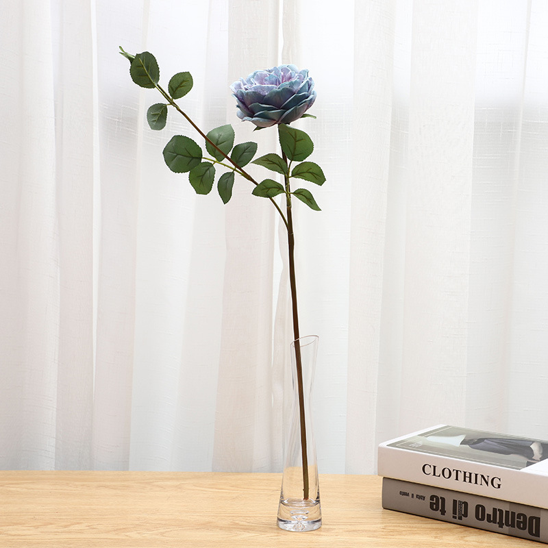 Hangbin Simulation Crystal Rose Living Room Bedroom Decoration Fake Flower Artificial Rose Bouquet Factory Wholesale