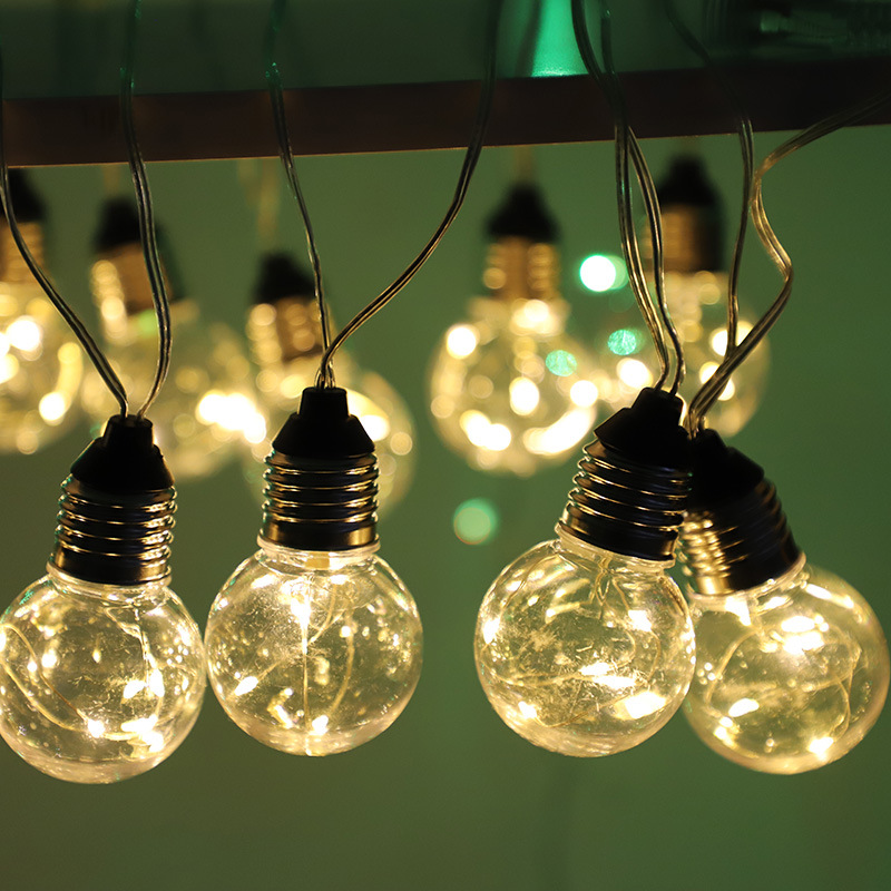 g40灯泡灯串led钨丝铜线复古低压户外防水庭院装饰造型g40球泡灯