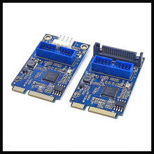 MINI PCI-E转usb3.0前置19针扩展卡2口扩展卡转接小4PIN取电