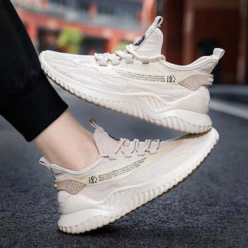 New Old Beijing Cloth Shoes Men's Breathable Running Shoes Low-Top Soft Bottom Work Shoes Daily Sports Style Lace-up Casual Shoes