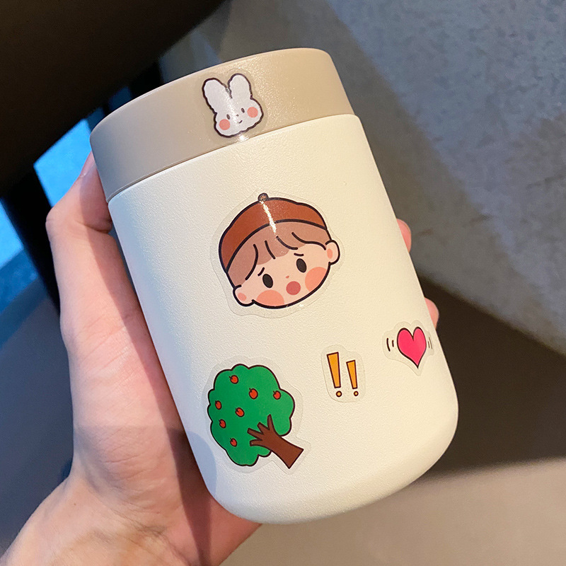 水壶户外保温杯女便携小杯子女可爱少女心不锈钢水杯简约清新森系