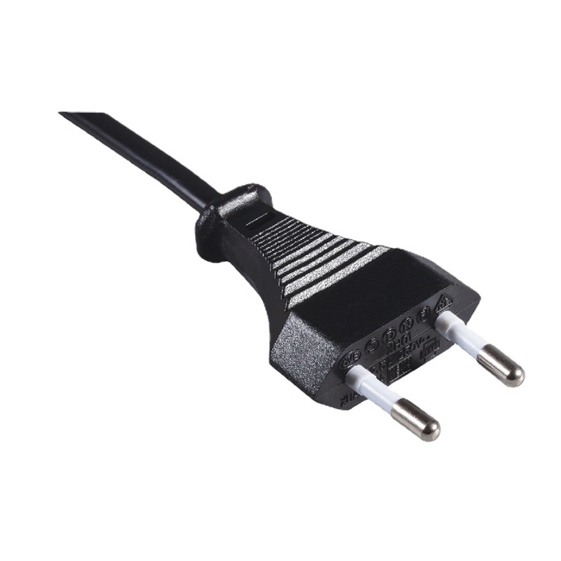 厂家直销 煊华欧标两圆脚插头 两芯电源线 照明手动电动工具 xh01