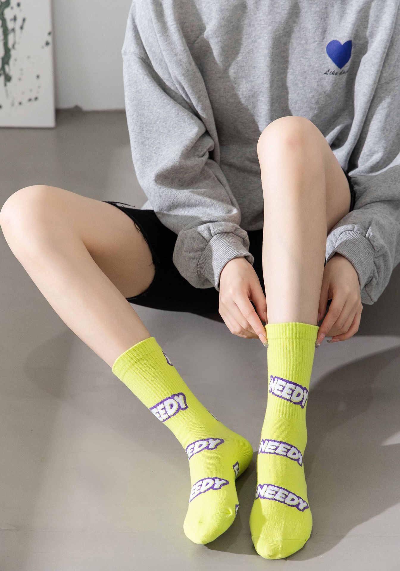 袜子女春夏中筒袜韩版ins潮长筒袜 白袜子韩版jk女袜运动篮球袜