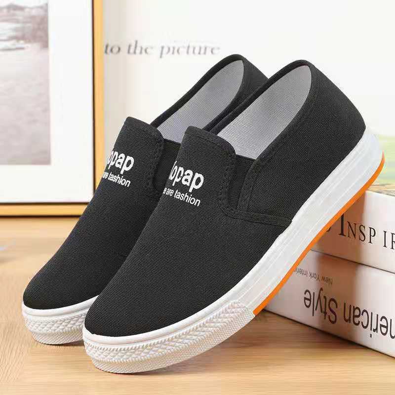 Canvas Shoes Women's Square Dance Shoes Beef Tendon Sole Slip-on Lazy Shoes Stall Supply One Piece Dropshipping