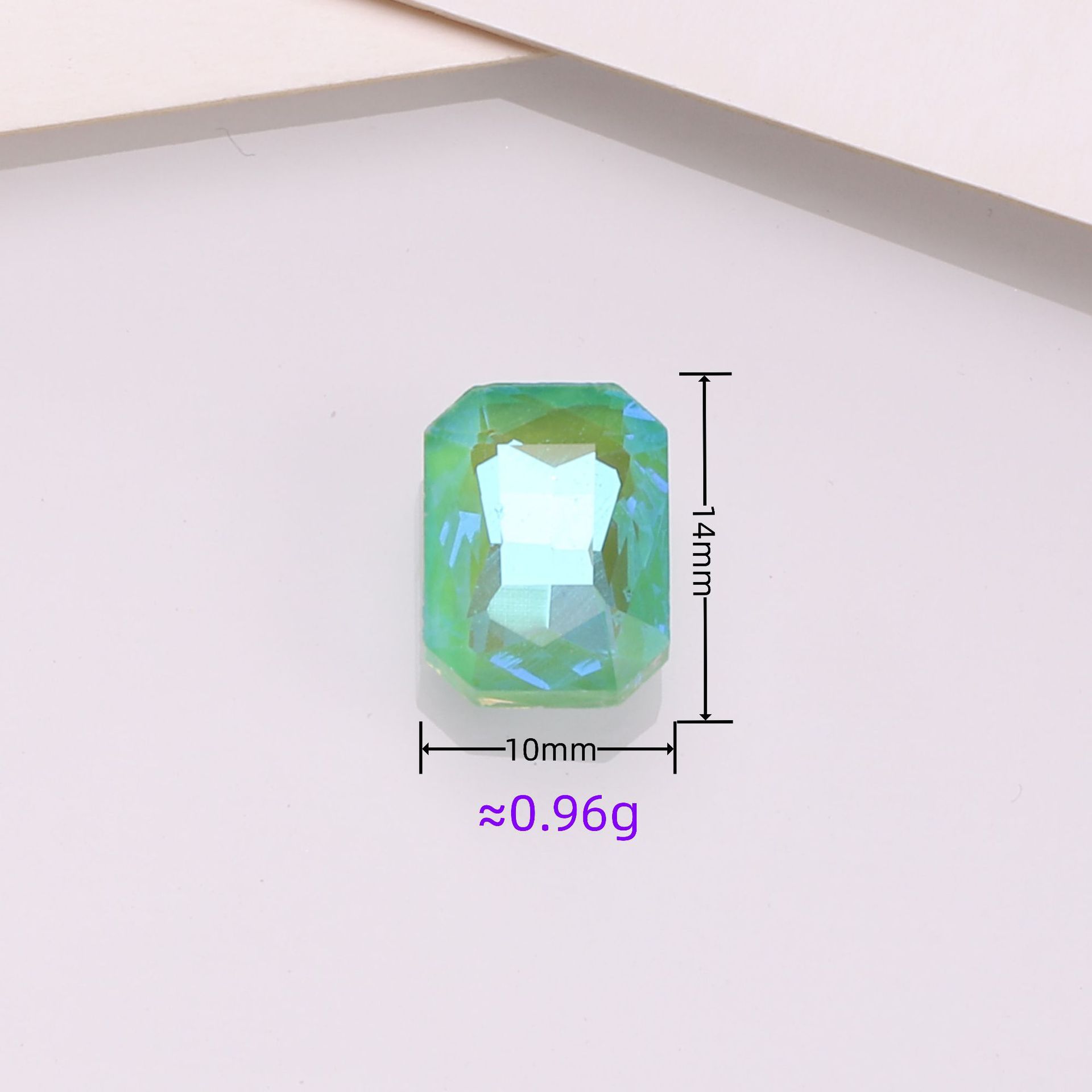 Foreign Trade 10x14 Rectangular Octagonal Mocha Plated Bottom Diamond K9 Bright Crystal Gem DIY Diamond Nail Beauty Rhinestone Ornaments Accessories