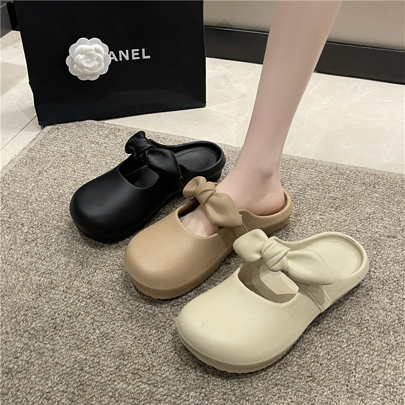 Eva Closed-Toe Slippers Women's Outdoor Wear Soft Bottom Lazybones' Shoes 2024 Summer New Slippers Home Indoor Non-Slip