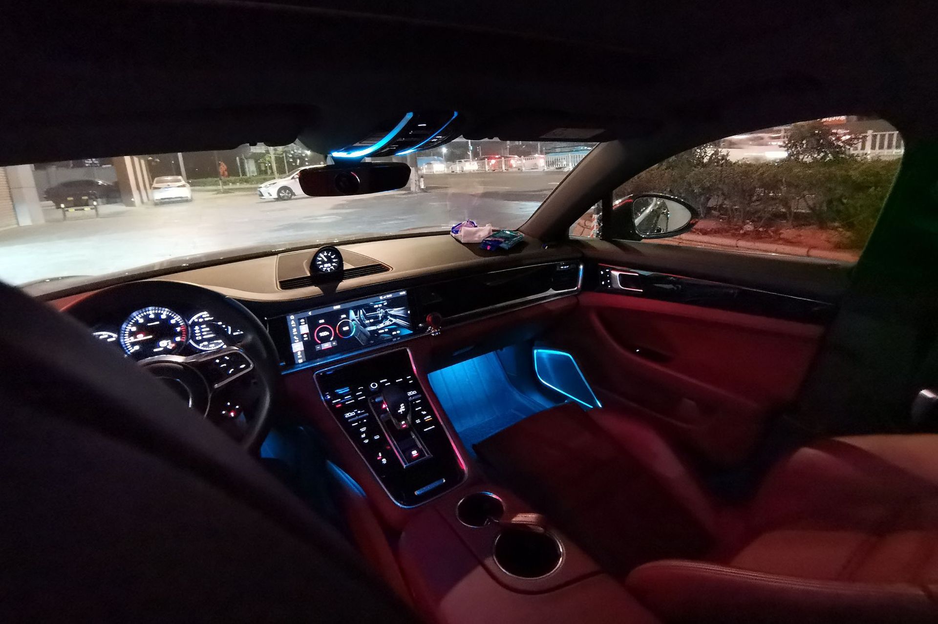 2017-21 panamera喇叭盖板7色顶灯氛围灯 适用于保时捷新帕拉梅拉