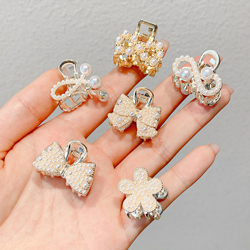 珍珠发夹刘海夹前额碎发小抓夹少女夏季小号夹子迷你侧边发卡顶夹