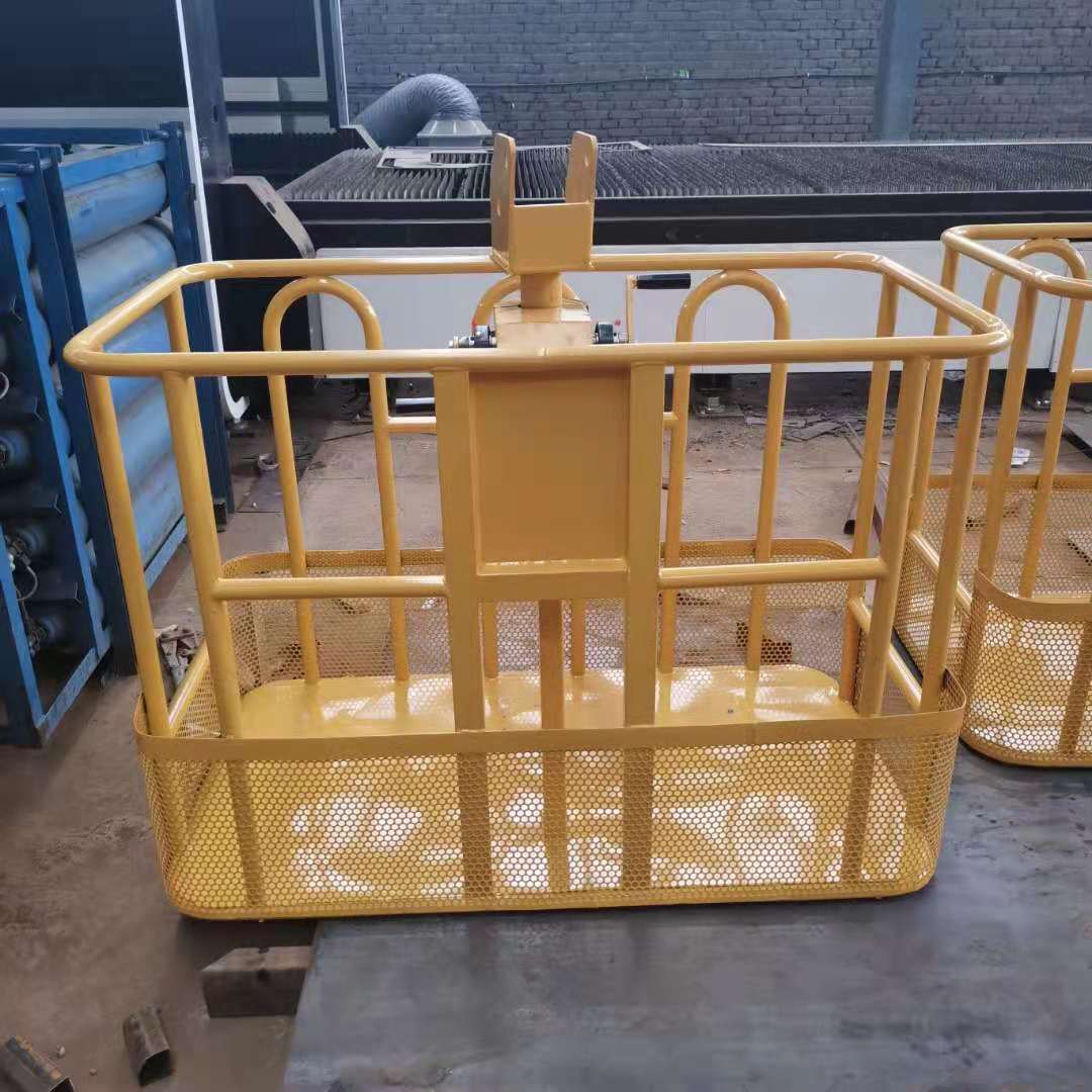 厂家多规格吊车吊笼吊车用吊篮带手刹自动调平吊篮