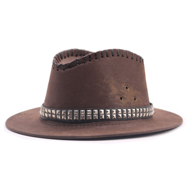 跨境西部牛仔帽草原旅游遮阳帽蒙古帽子骑马帽男女通用户外防晒帽