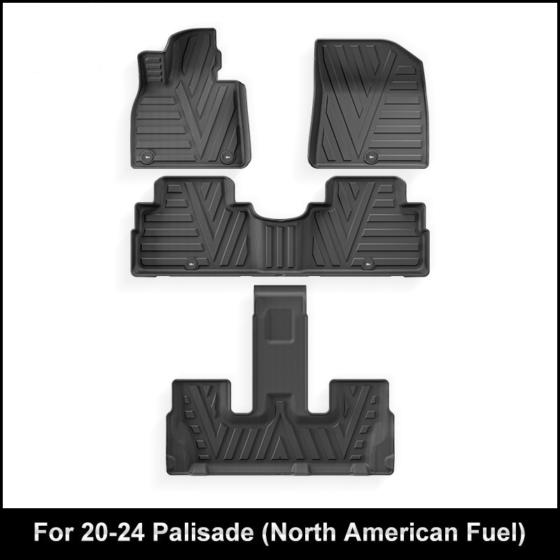 适用于20-24款现代Palisade帕里斯帝汽车脚垫全环保全TPE脚垫跨境