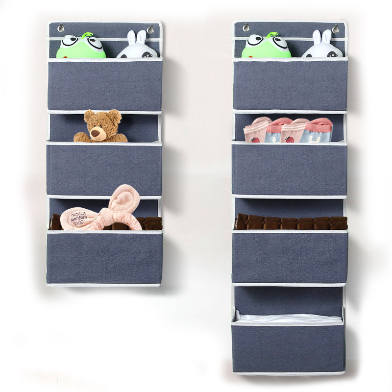 behind the door storage hanging bag fabric storage bag multi-layer sundries dormitory hanging bag wall hanging storage rack storage box
