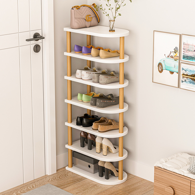鞋架简易门口家用多层靠墙收纳神器省空间小型窄鞋架宿舍整理架子