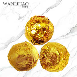 金色锡纸巧克力茶叶糖果芝麻丸包装纸细格纹橘皮纹金色铝箔纸