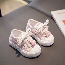 2023秋季新款儿童帆布鞋女孩透气布鞋小童宝宝学步鞋幼儿园室内鞋