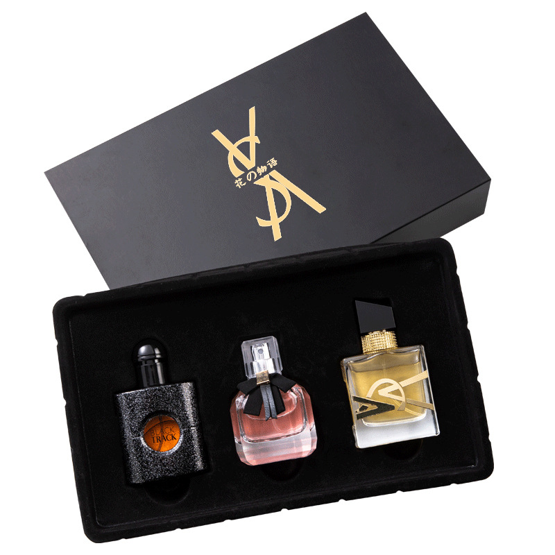 Best-Seller on Douyin Perfume for Women Suit Lasting Fragrance Reverse Paris Black Opium Men's Perfume Gift Set Suit