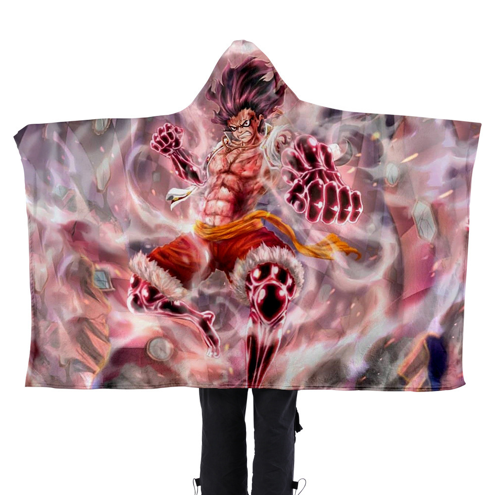 日漫海贼王系列披风斗篷 3d数码印花动漫周边毛毯cosplay动漫周边