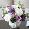 仿真花藝套裝家居餐桌桌面擺件擺設假花裝飾花絹花客廳花藝