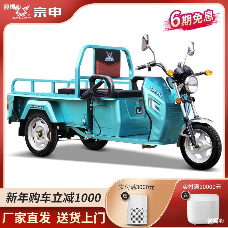 宗申新款电动三轮车家用接孩子老人小型成人代步车家用电瓶送货车