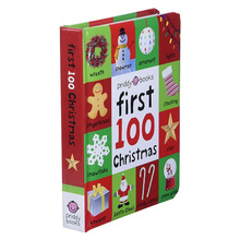 英文原版First 100 Christmas Words 100个圣诞单词纸板书英文版