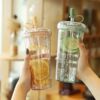 Water cup Straw cup tea with milk Korean Edition lovely student Portable Adult network Material Manufactor Direct selling