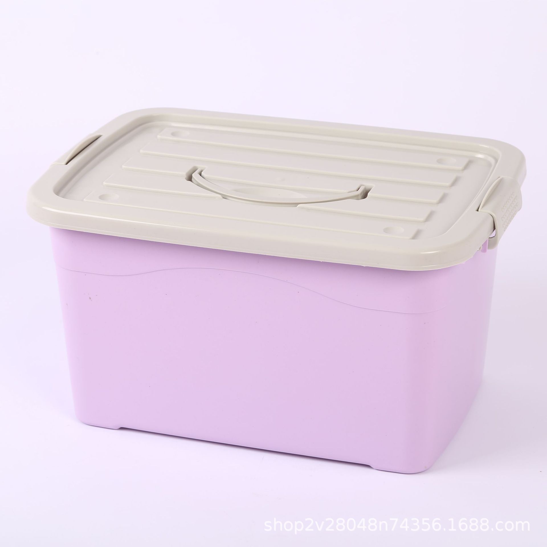 塑料收纳箱 时尚塑料收纳整理箱 家居印刷logo手提塑料收纳箱