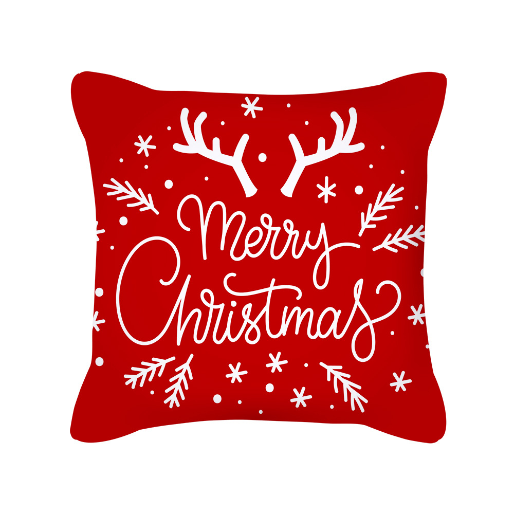 [Clothes] Nordic Cartoon Christmas Pillow Cover Santa Claus Holiday Gift Square Cushion Cover Wholesale