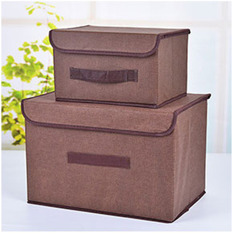 Non-Woven Fabric Clothes Storage Box Sundries Toy Wardrobe Foldable Storage Box Large Moving Storage Box