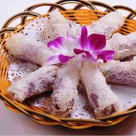 现货】越南风味丝网皮黄色全意网皮金丝薄饼卷皮批发白色米纸速冻