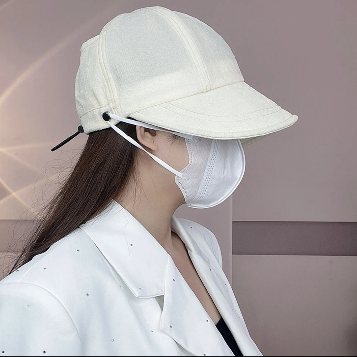 Spring and Summer Lusi Peaked Cap Female Face-Covering Fisherman Hat Fashion Japanese Style Face-Looking Small Female 2023 Sun Protection Hat Sun-Proof