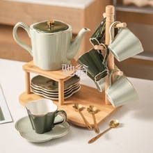 dqI联系分配法式轻奢陶瓷花茶壶花瓣水壶家用客厅咖啡杯茶具带碟